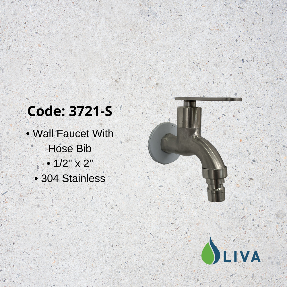 Oliva Wall Faucet With Hose Bib - 3721-S