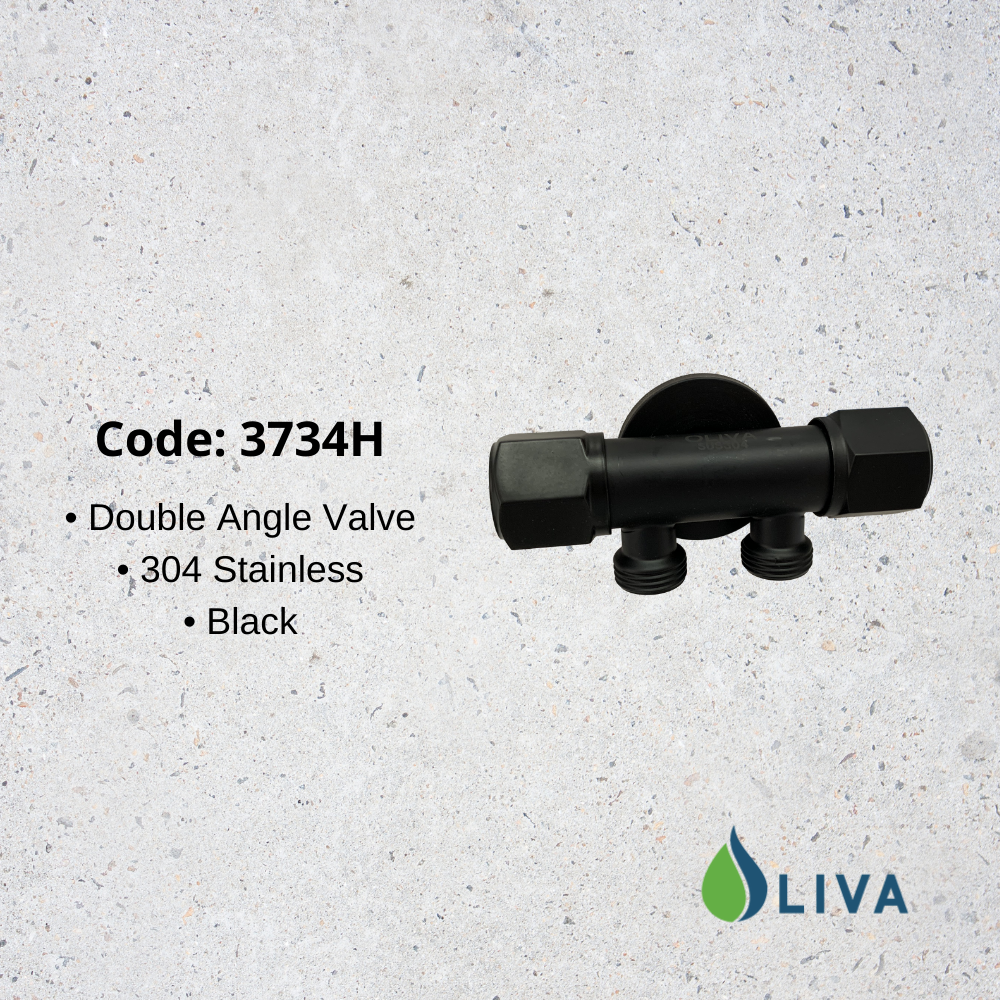 Oliva Double Black Angle Valve - 3734H