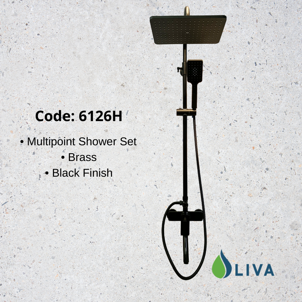 Oliva Black Multipoint Shower Set - 6126H