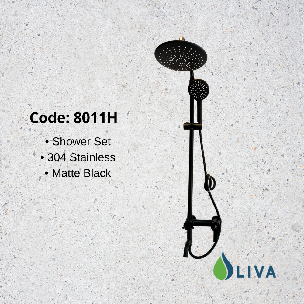 Oliva Black Multipoint Shower Set - 8011H
