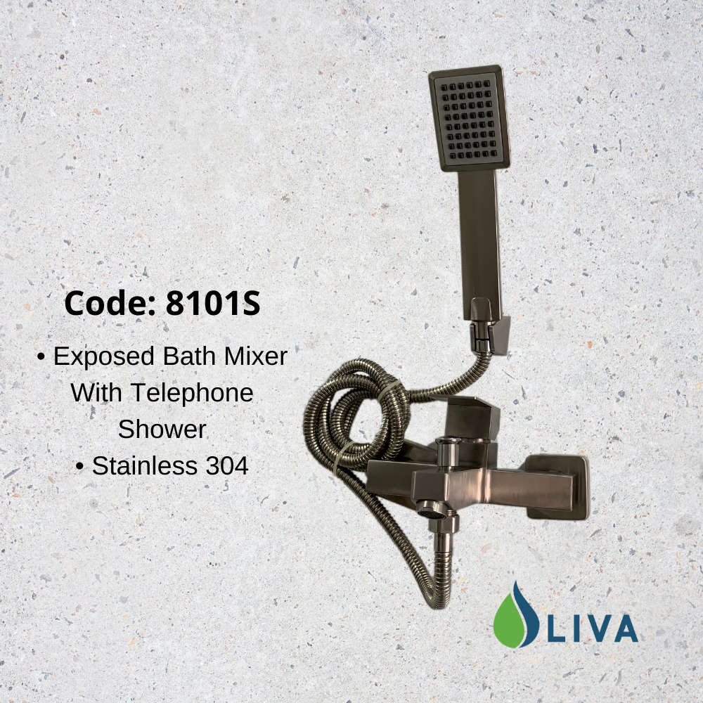 Oliva Exposed Bath Mixer With Telephone Shower - 8101S