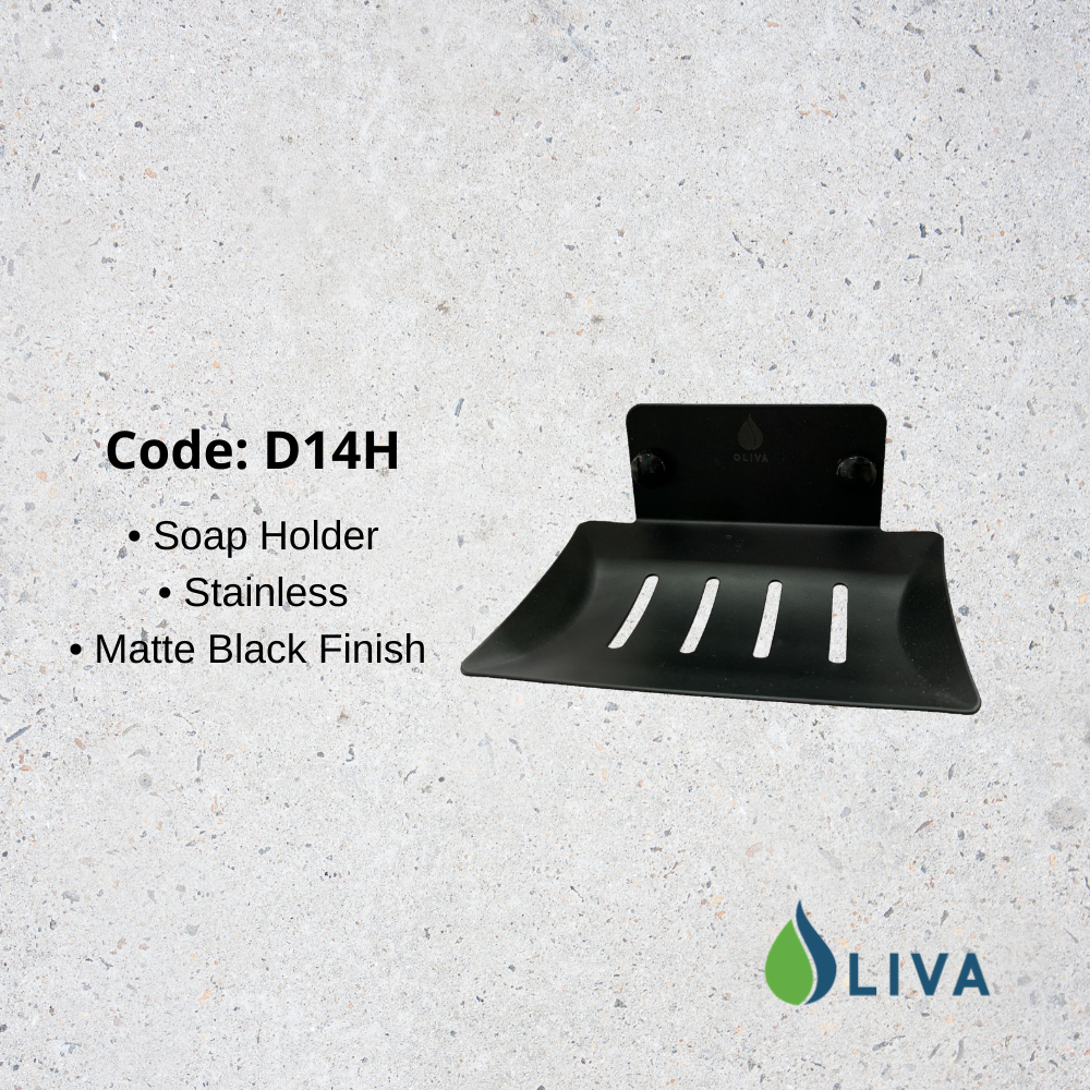 Oliva Black Soap Holder - D14H