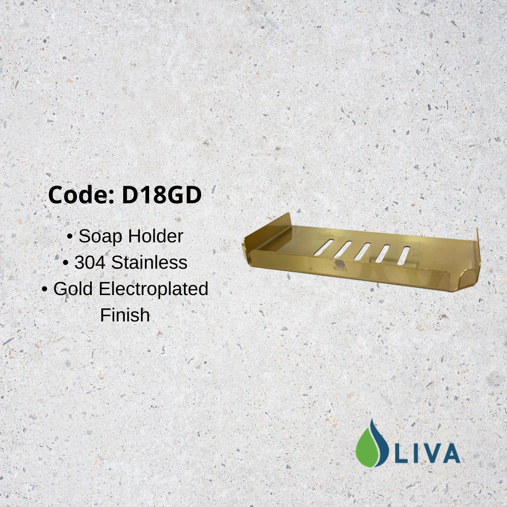 Oliva Gold Soap Holder - D18GD