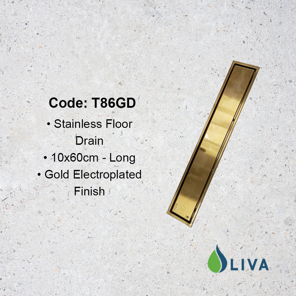 Oliva Gold Floor Drain - T86GD