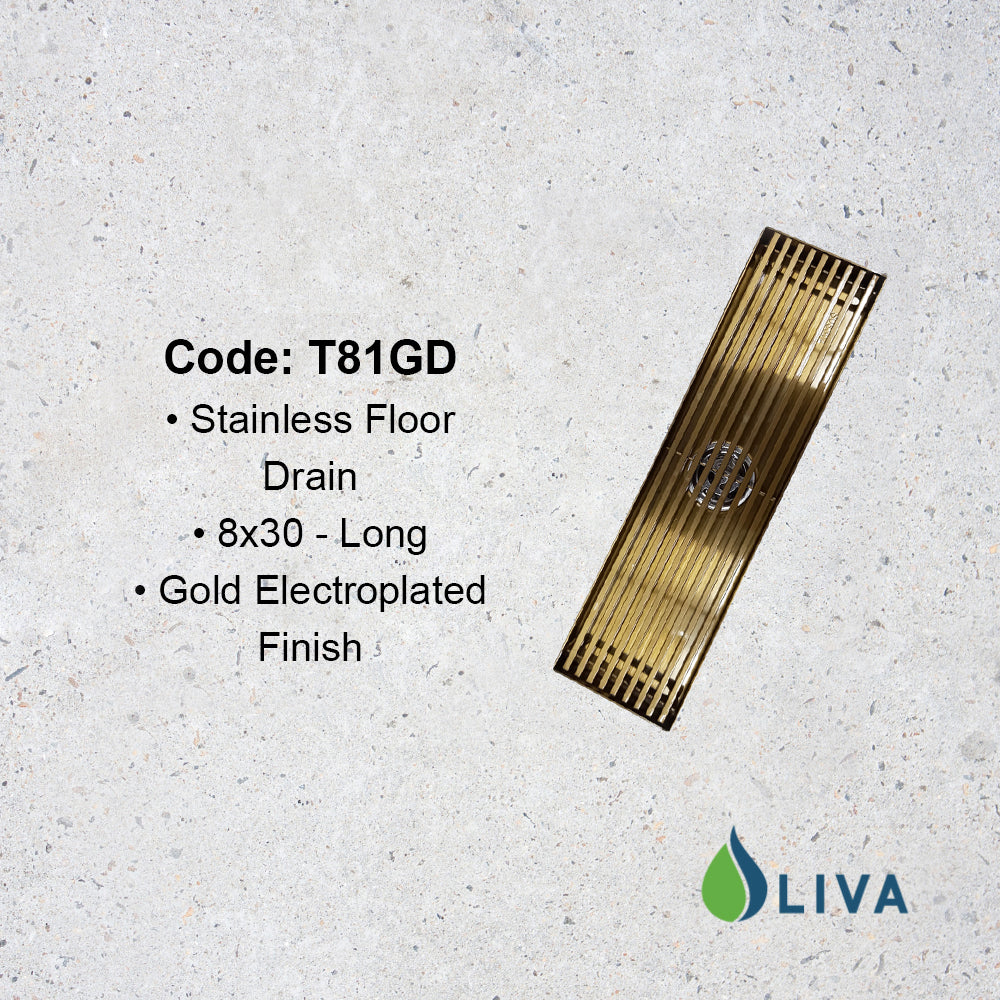 Oliva Gold Floor Drain - T81GD